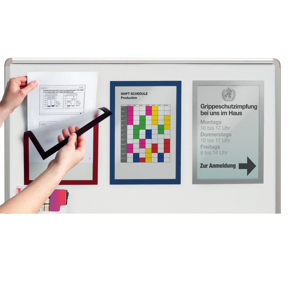Numéro de l'image du produit 1: Cadre magnétique DURABLE DURAFRAME®, DIN A4, rouge
