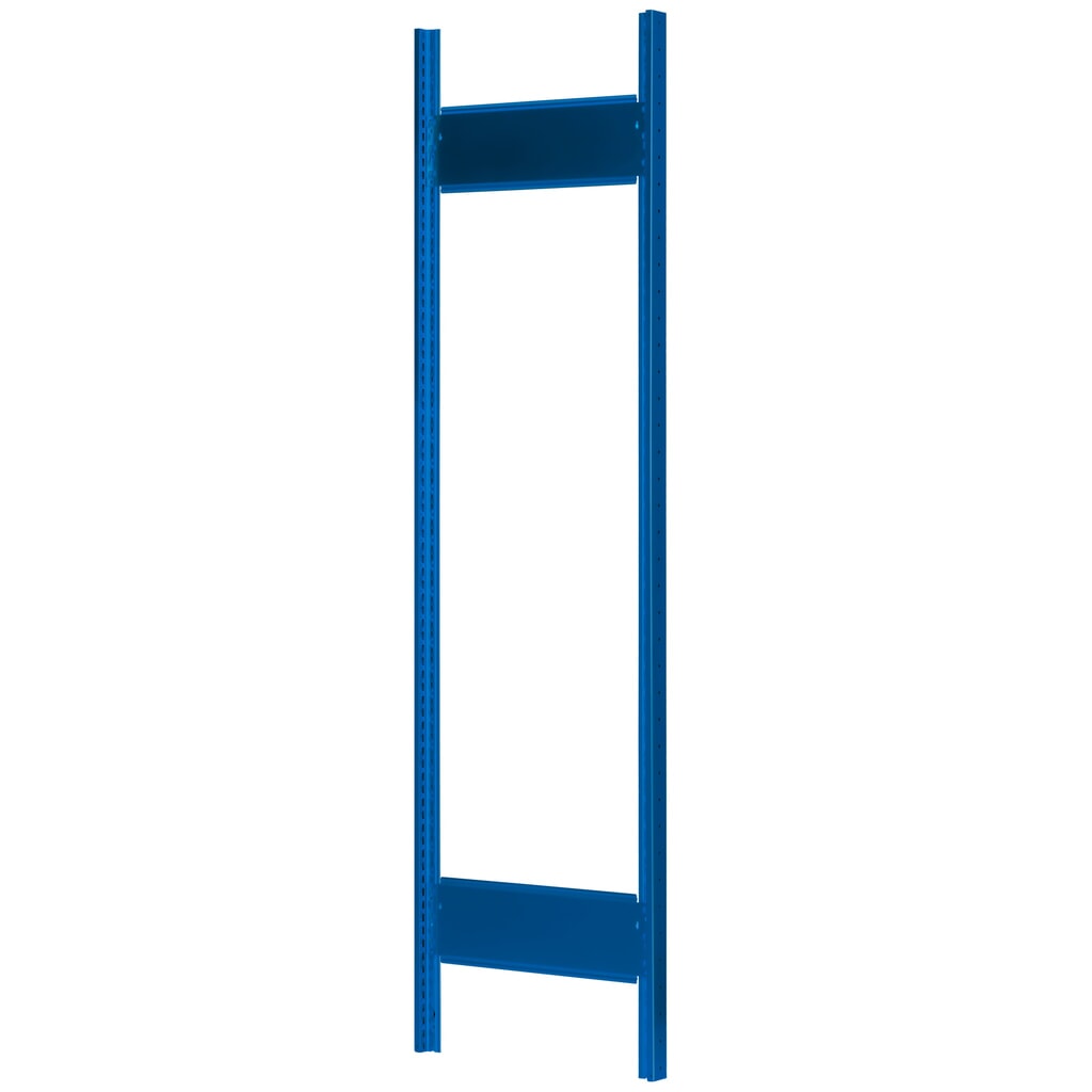 Cadre profilé en T MULTIplus pour rayonnage à tablettes SCHULTE, bleu gentiane, prémonté, 2 traverses de profondeur, HxP 2 000 x 500 mm Illustration du produit: Cadre profilé en T MULTIplus pour rayonnage à tablettes SCHULTE, bleu gentiane, prémonté, 2 traverses de profondeur, HxP 2 000 x 500 mm