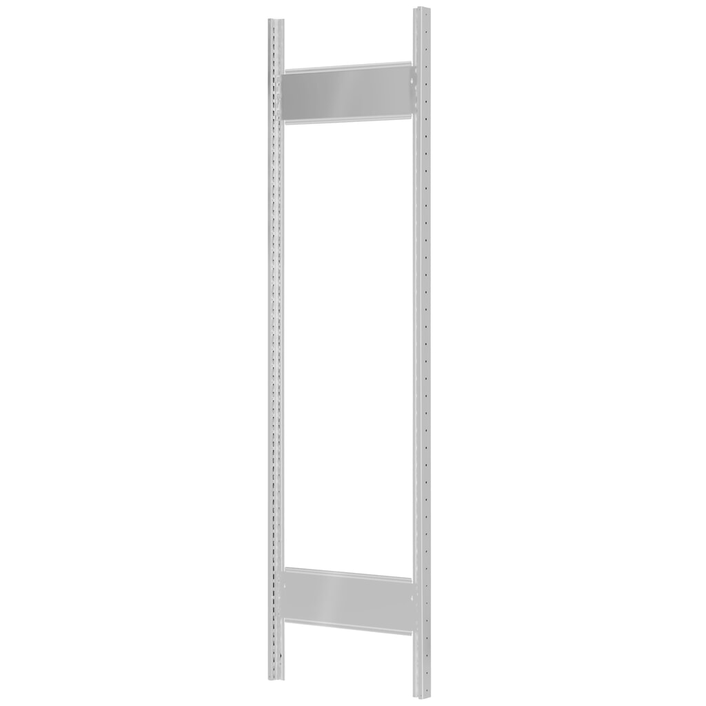 Illustration du produit: Cadre profilé en T MULTIplus pour rayonnage à tablettes SCHULTE, gris clair, prémonté, 2 traverses de profondeur, HxP 2 000 x 500 mm