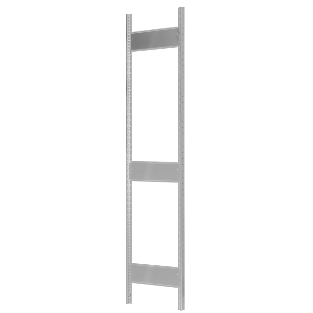 Cadre profilé en T MULTIplus pour rayonnage à tablettes SCHULTE, gris clair, prémonté, 3 traverses de profondeur, HxP 2 500 x 400 mm Illustration du produit: Cadre profilé en T MULTIplus pour rayonnage à tablettes SCHULTE, gris clair, prémonté, 3 traverses de profondeur, HxP 2 500 x 400 mm