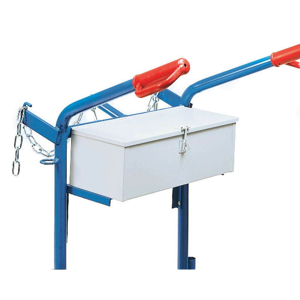 Caisse à outils pour diable pour bouteilles en acier fetra®, pour 2 bouteilles en acier, HxlxP 150 x 450 x 200 mm Illustration du produit: Caisse à outils pour diable pour bouteilles en acier fetra®, pour 2 bouteilles en acier, HxlxP 150 x 450 x 200 mm