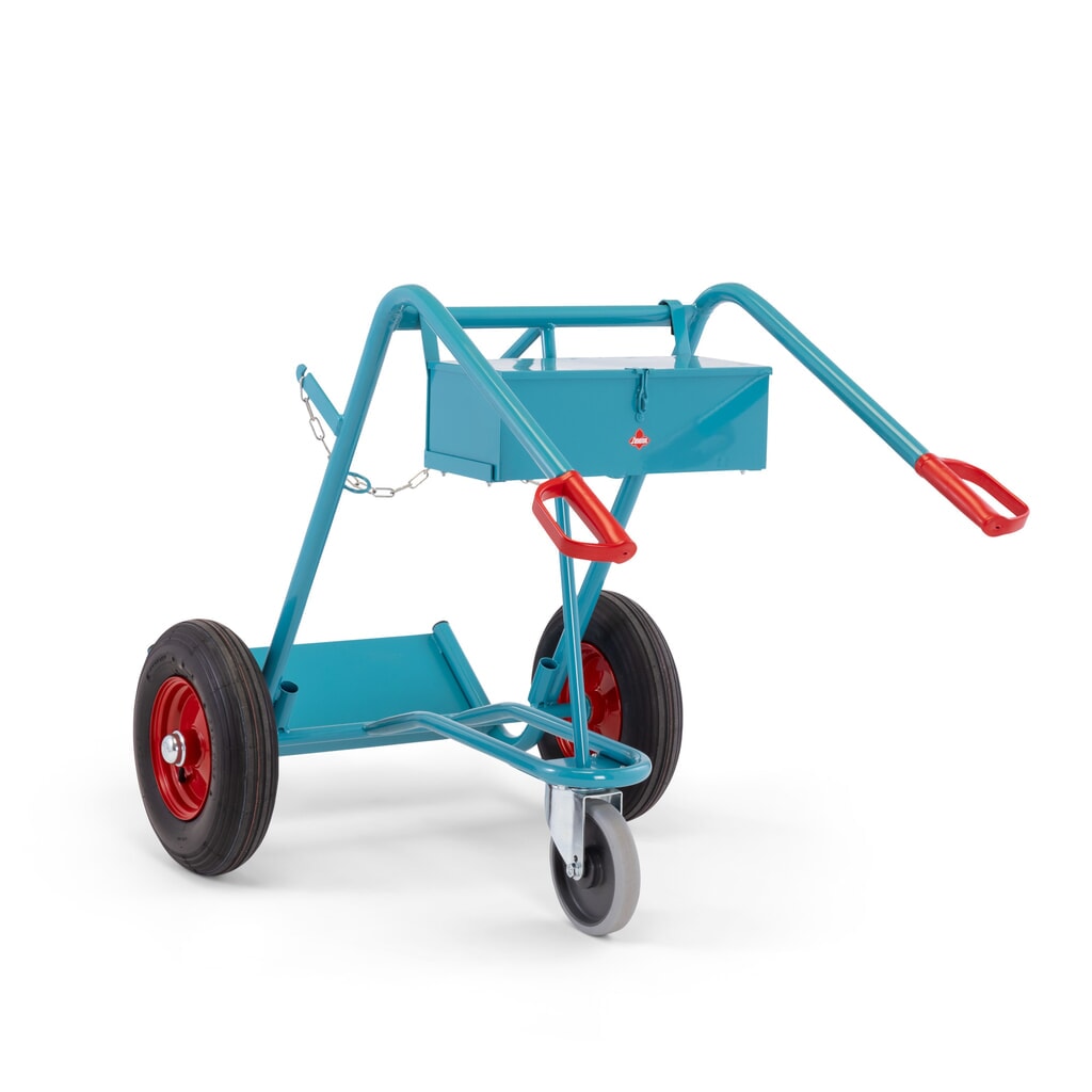 N° de l'image du produit 4 : Caisse à outils pour diable pour bouteilles en acier Ameise® 2 bouteilles, vide, couvercle verrouillable, HxlxP 155 x 460 x 210 mm