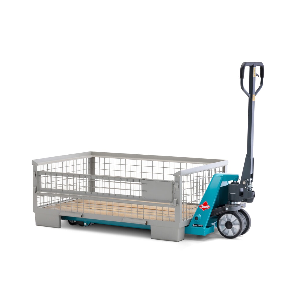 Caisse grillagée industrielle HEMMDAL avec paroi longitudinale semi-rabattable, H x l x P 500 x 1 240 x 835 mm, gris pierre N° de l'image du produit 5 : Caisse grillagée industrielle HEMMDAL avec paroi longitudinale semi-rabattable, H x l x P 500 x 1 240 x 835 mm, gris pierre