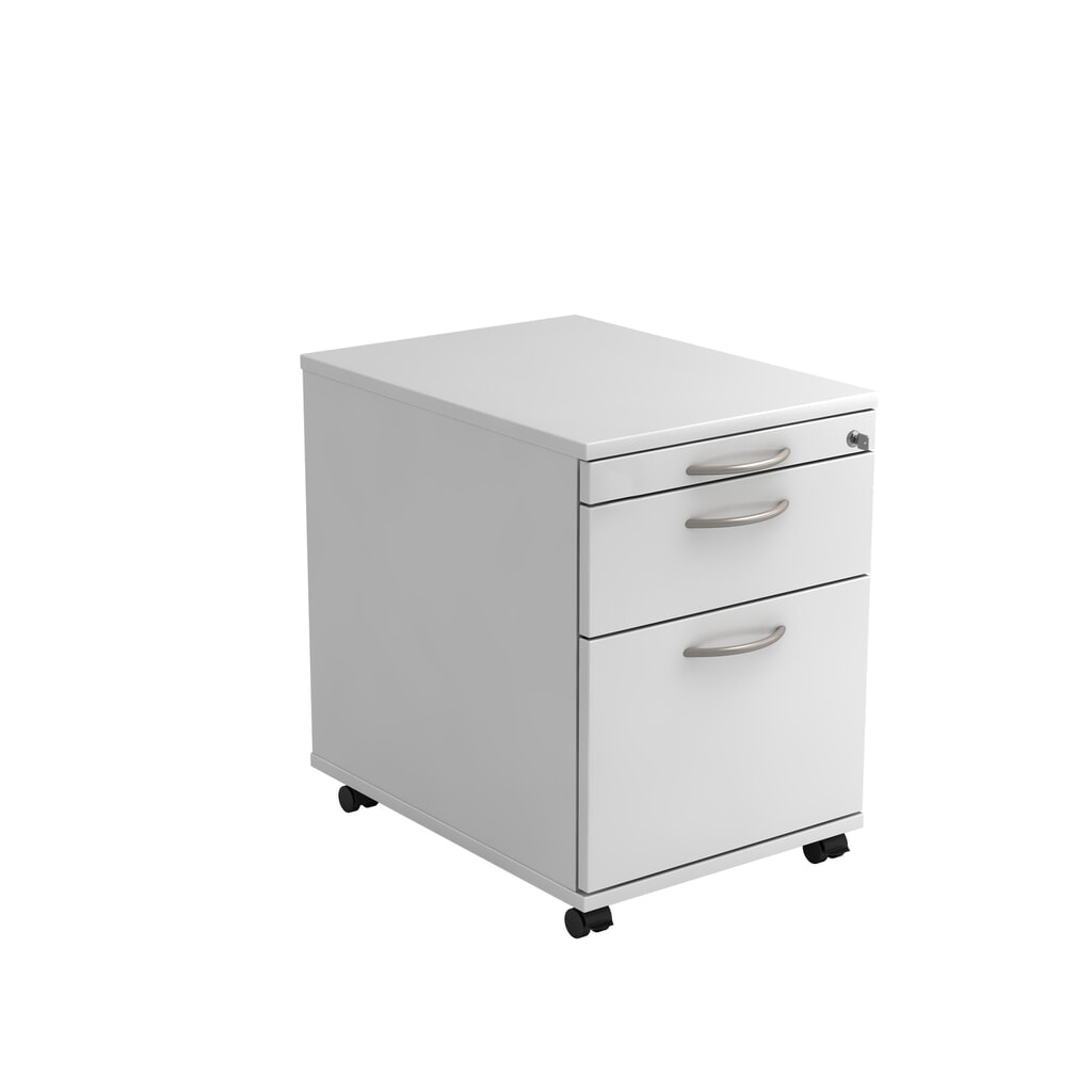Illustration du produit: Caisson à roulettes Hammerbacher 58 cm, 1 tiroir, 1HR, serr. BM blanc