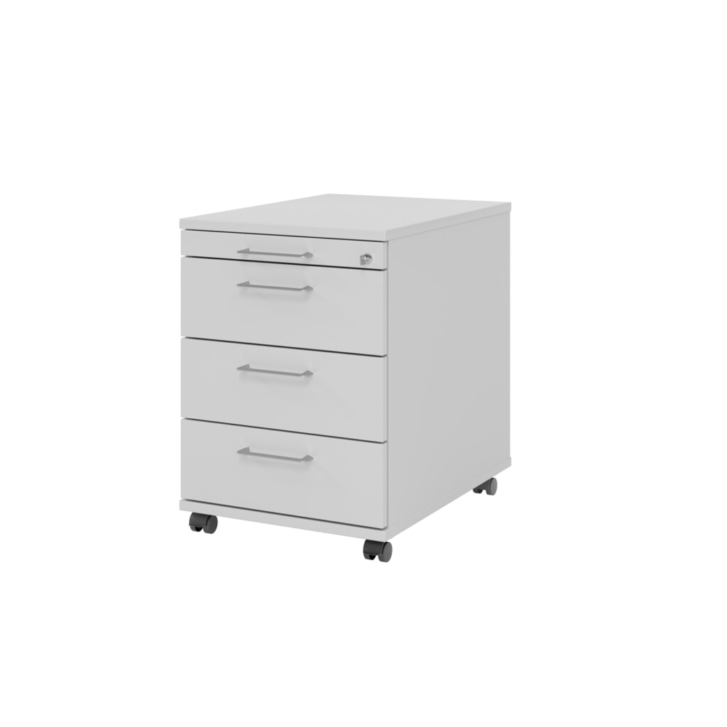 Caisson à roulettes Hammerbacher 58 cm, 3 tiroirs, serrure BS gris Illustration du produit: Caisson à roulettes Hammerbacher 58 cm, 3 tiroirs, serrure BS gris