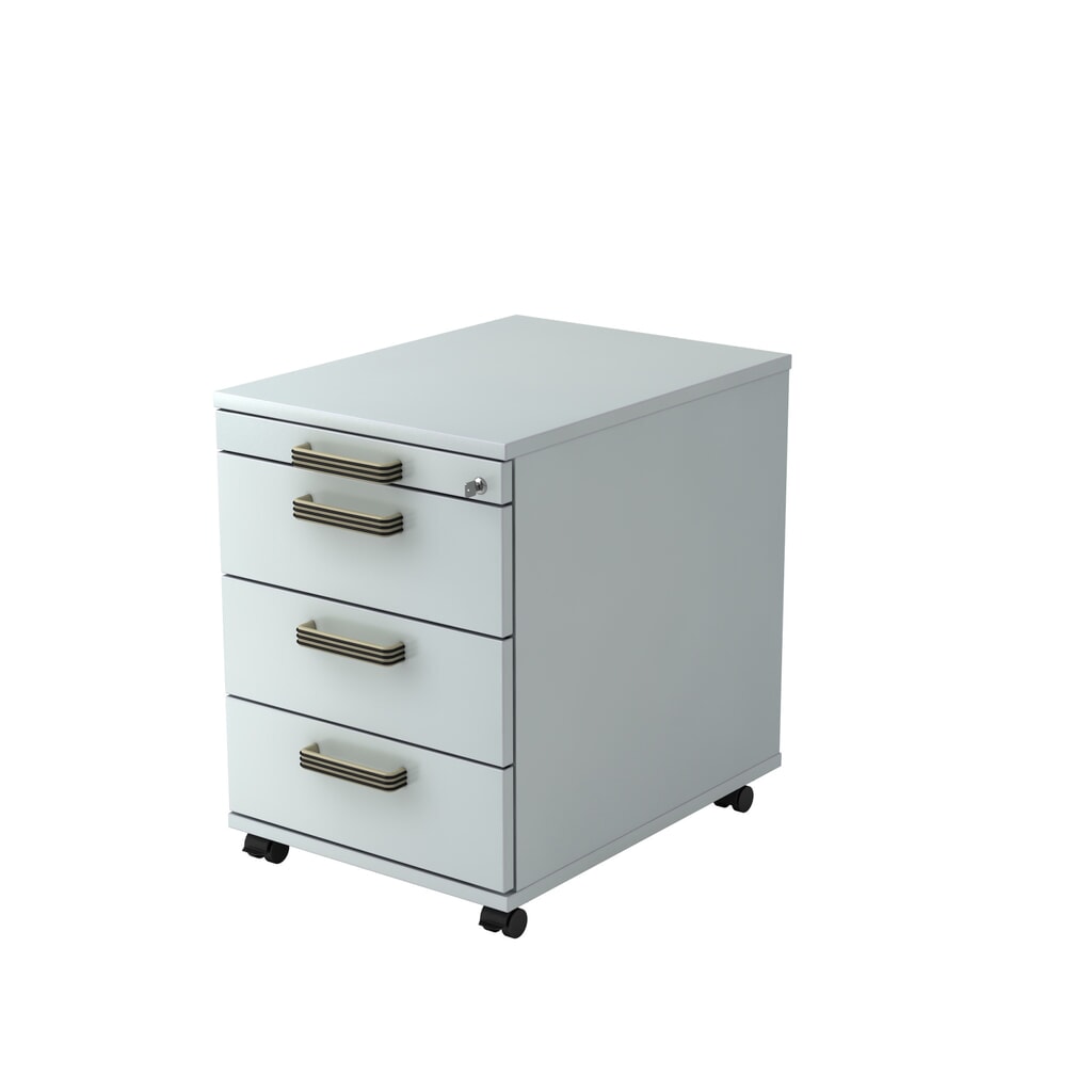 Caisson à roulettes Hammerbacher 58 cm, 3 tiroirs, serrure SG gris Illustration du produit: Caisson à roulettes Hammerbacher 58 cm, 3 tiroirs, serrure SG gris