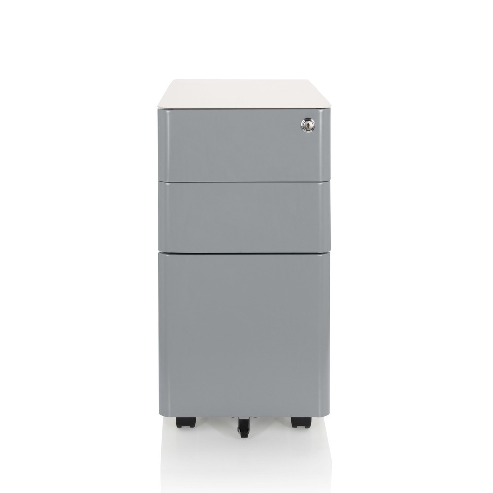 Numéro de l'image du produit 1: Caisson à roulettes hjh OFFICE COLOR I métal, blanc / gris