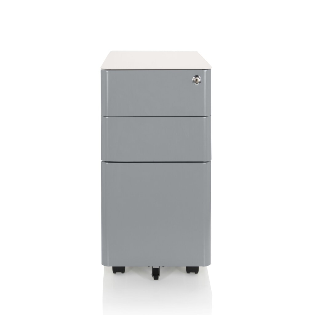 Illustration du produit: Caisson à roulettes hjh OFFICE COLOR I métal, blanc / gris