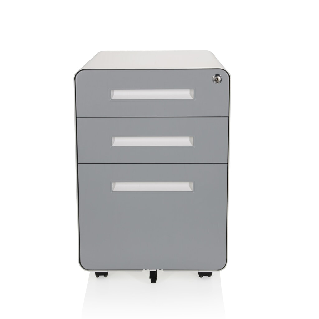 Caisson à roulettes hjh OFFICE COLOR PLUS I métal, blanc / gris Illustration du produit: Caisson à roulettes hjh OFFICE COLOR PLUS I métal, blanc / gris