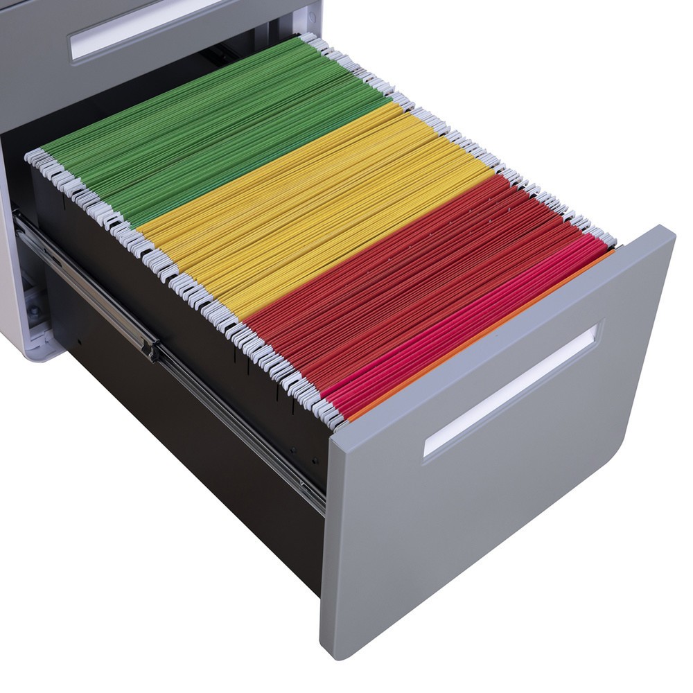 Numéro de l'image du produit 6: Caisson à roulettes hjh OFFICE COLOR PLUS I métal, blanc / gris