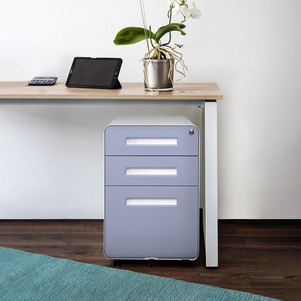 Numéro de l'image du produit 7: Caisson à roulettes hjh OFFICE COLOR PLUS I métal, blanc / gris