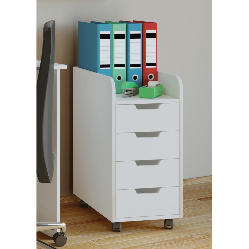 Caisson à roulettes VCM Konal Mini, blanc N° de l'image du produit 2 : Caisson à roulettes VCM Konal Mini, blanc