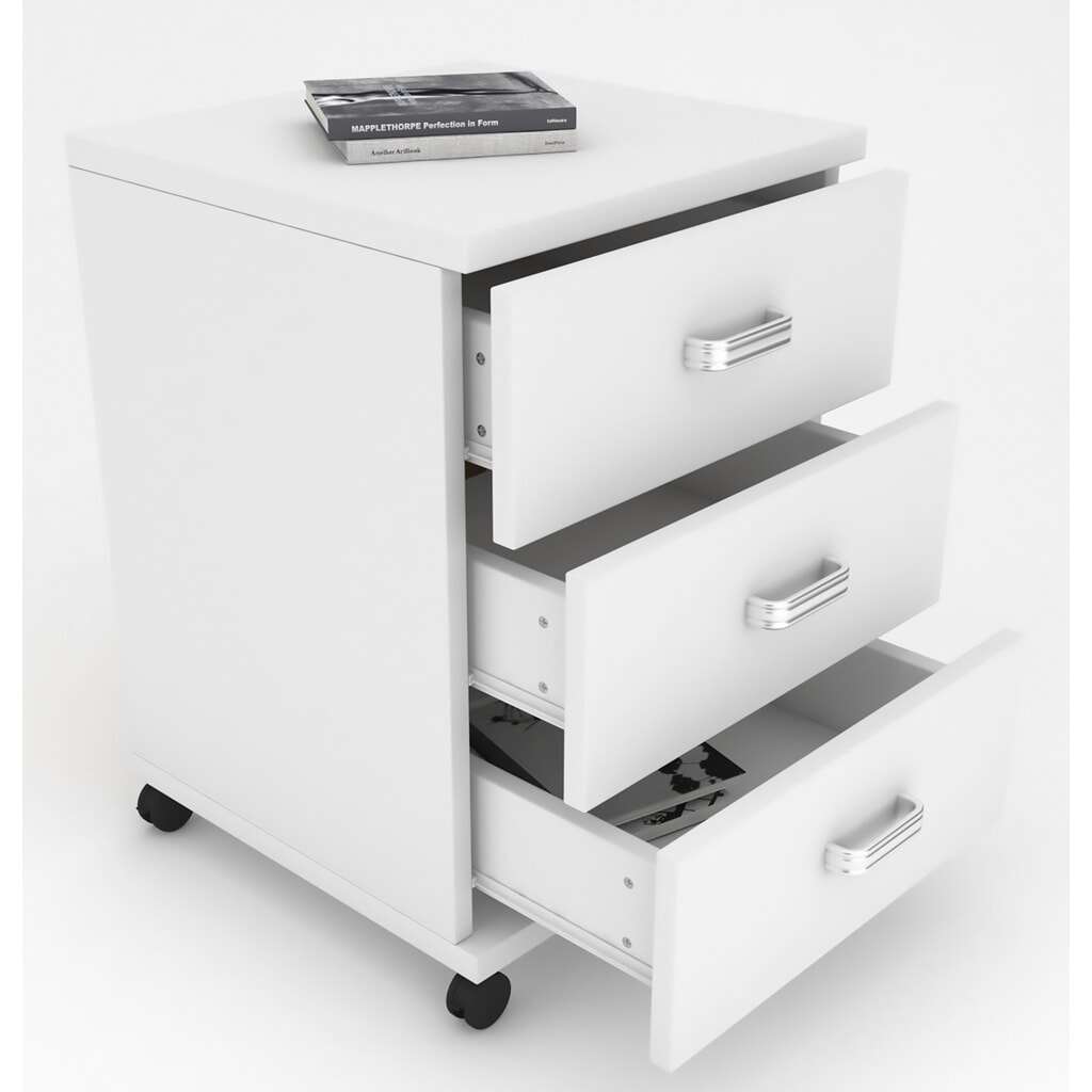 Illustration du produit: Caisson à roulettes VCM Tobila, blanc