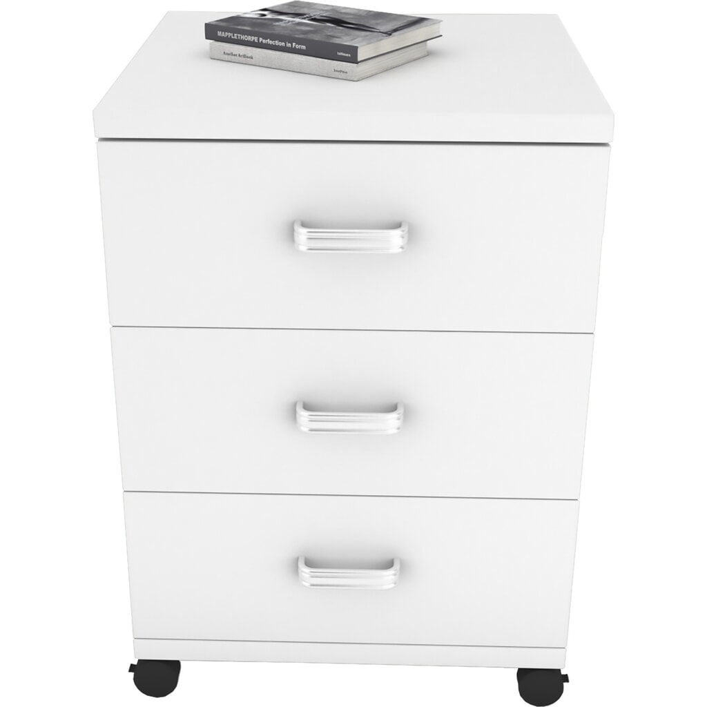 Caisson à roulettes VCM Tobila, blanc N° de l'image du produit 4 : Caisson à roulettes VCM Tobila, blanc