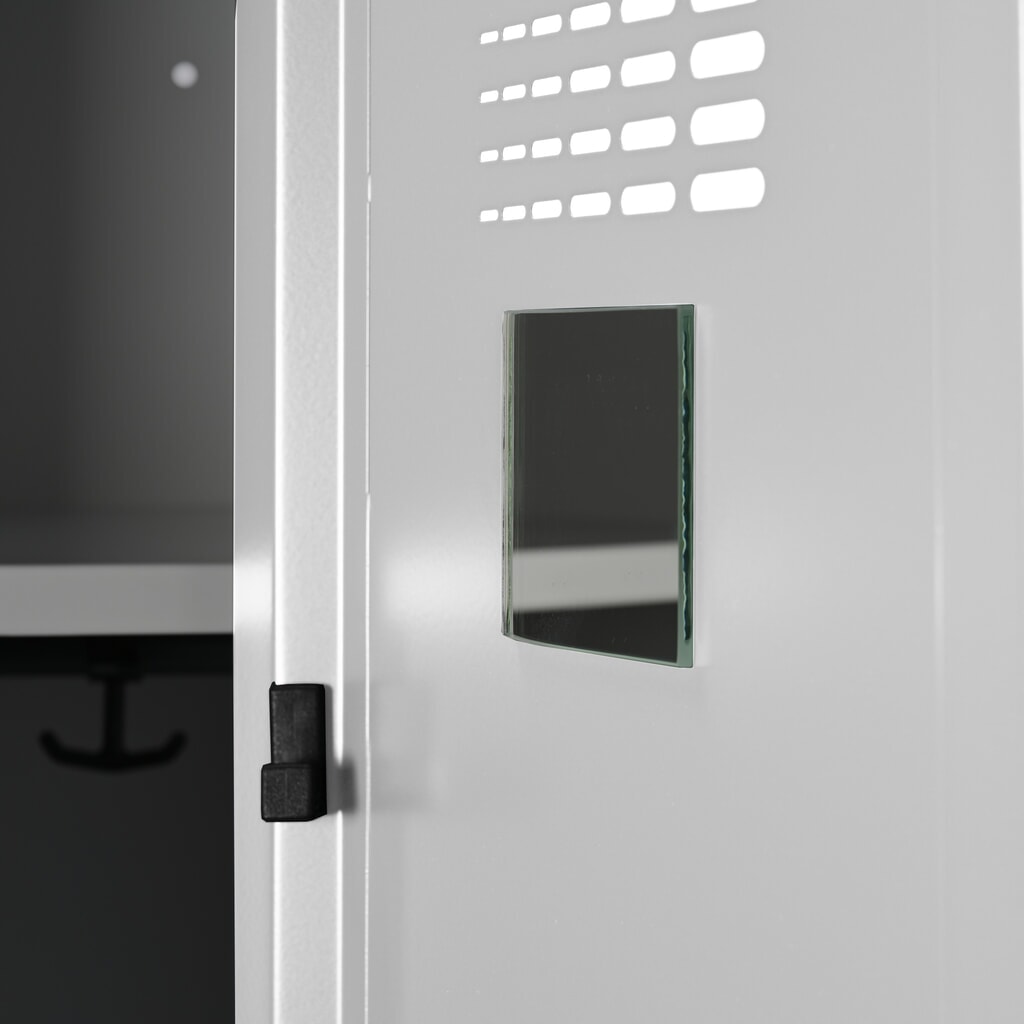 Steinbock® casier double, 1 compartiment, fermeture à pêne tournant, H x l x P 1 800 x 600 x 500 mm, gris clair / gris clair N° de l'image du produit 3 : Steinbock® casier double, 1 compartiment, fermeture à pêne tournant, H x l x P 1 800 x 600 x 500 mm, gris clair / gris clair