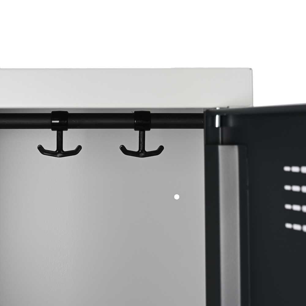 Numéro de l'image du produit 8: Casier au sol Steinbock®, à 2 niveaux, 4 compartiments, serrure à cylindre, HxlxP 1 800 x 600 x 500 mm, gris clair / gris anthracite