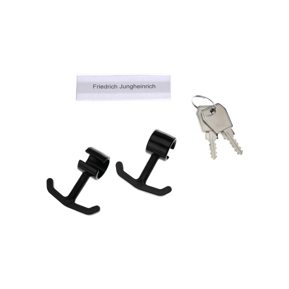 Numéro de l'image du produit 2: Casier au sol Steinbock®, à 2 niveaux, 6 compartiments, serrure à cylindre, HxlxP 1 800 x 900 x 500 mm, gris clair / gris anthracite