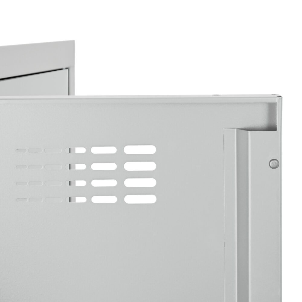 N° de l'image du produit 7 : Casier au sol Steinbock®, à 2 niveaux, 6 compartiments, serrure à cylindre, HxlxP 1 800 x 1200 x 500 mm, gris clair / gris clair