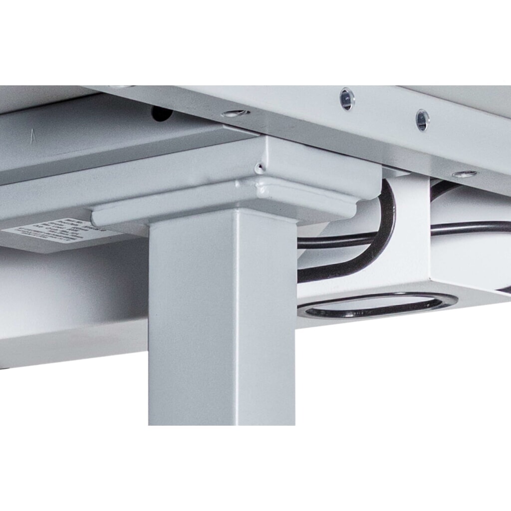 CEHA Bureau réglable en hauteur électriquement, surface résistante aux rayures, haut. x larg. x prof. 610-1 250 x 1 600 x 800 mm, gris/blanc N° de l'image du produit 3 : CEHA Bureau réglable en hauteur électriquement, surface résistante aux rayures, haut. x larg. x prof. 610-1 250 x 1 600 x 800 mm, gris/blanc