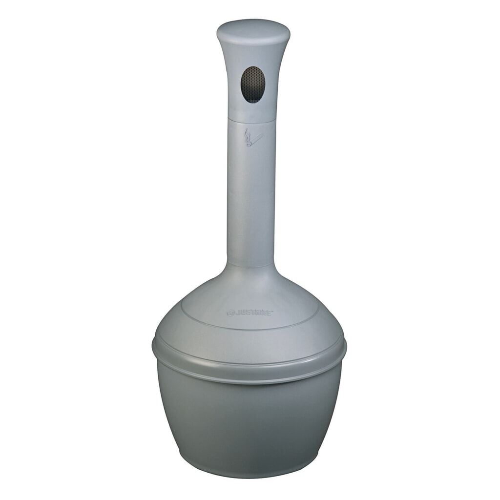 Cendrier colonne de sécurité Justrite® Premium, auto-extinguible, 15 litres, gris Illustration du produit: Cendrier colonne de sécurité Justrite® Premium, auto-extinguible, 15 litres, gris