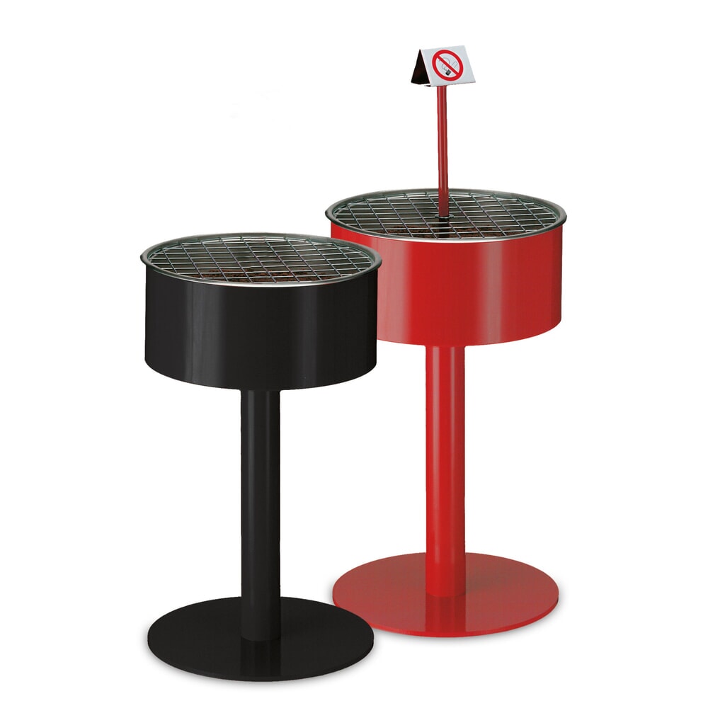 Cendrier colonne ROBUST, bleu cobalt Illustration du produit: Cendrier colonne ROBUST, bleu cobalt