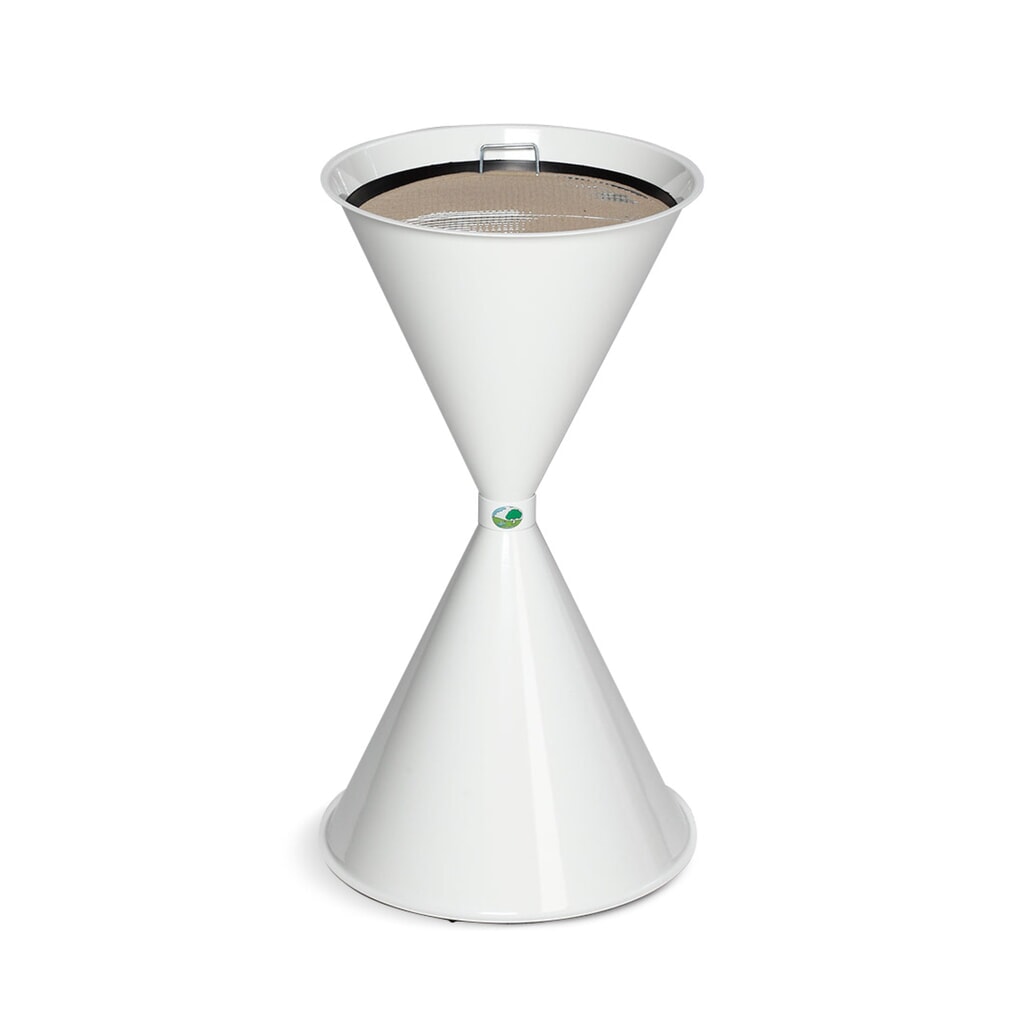 Illustration du produit: Cendrier VAR® CLASSIC, acier, blanc signalisation
