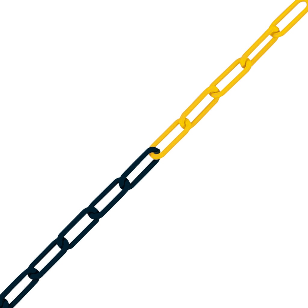 Illustration du produit: Chaîne de barrage, nylon, épaisseur 6 mm, longueur 50 m, noir/jaune