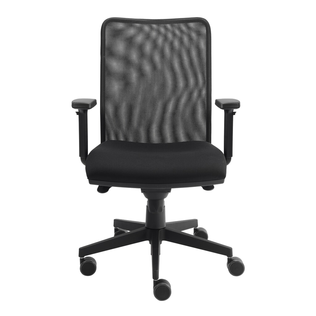 Illustration du produit: Chaise de bureau pivotante Hammerbacher Solid 2, dossier en mesh, accoudoirs réglables en hauteur