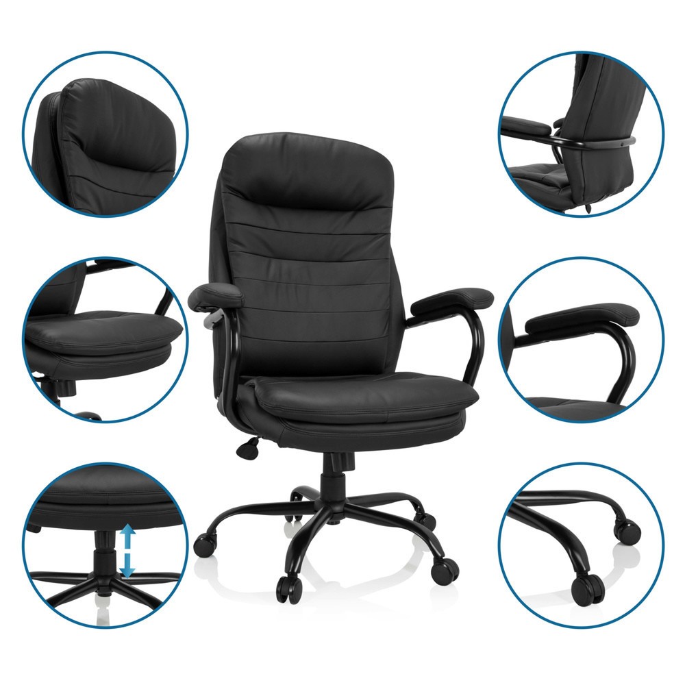 Numéro de l'image du produit 3: Chaise de bureau / fauteuil de direction hjh OFFICE RELAX XXL B PU, noir