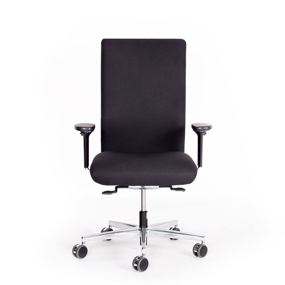 Illustration du produit: Chaise de bureau lento agilis XL AG12, 100 % polyester, noir
