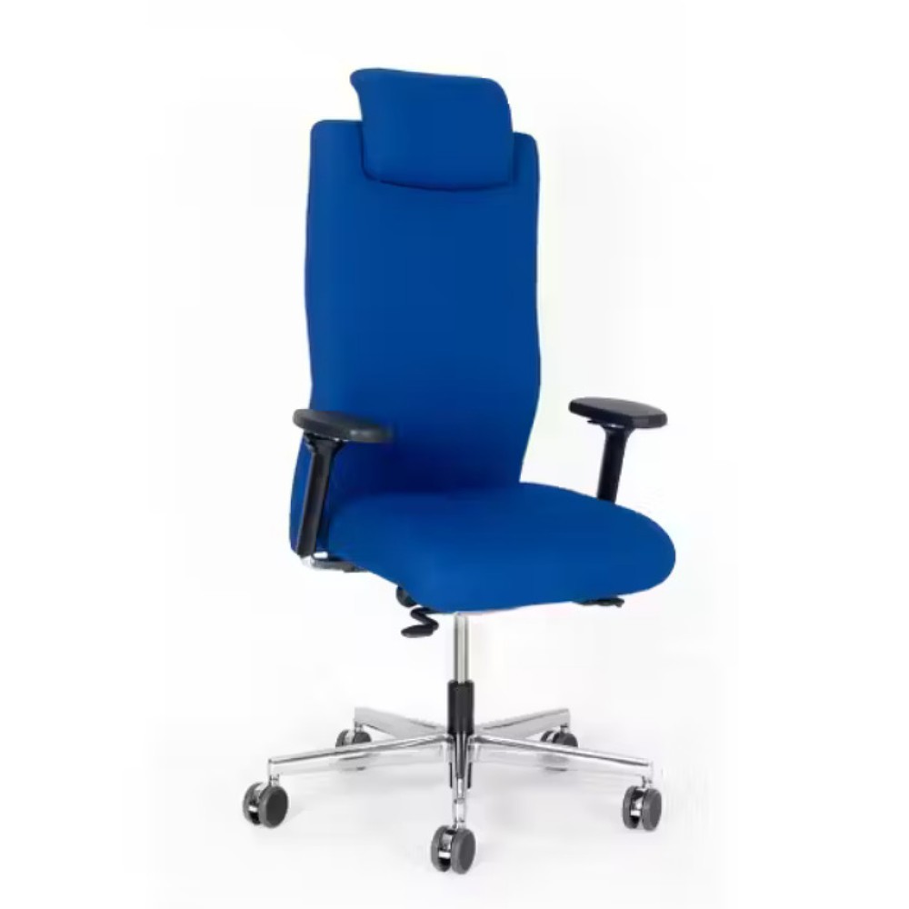 N° de l'image du produit 3 : Chaise de bureau lento agilis XL AG12, 100 % polyester, bleu, avec appui-tête