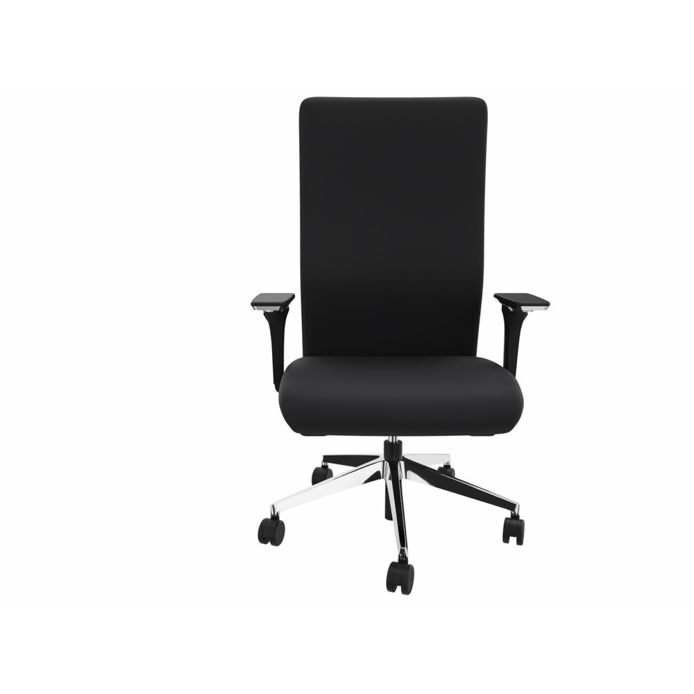 Illustration du produit: Chaise de bureau lento agilis XL AG13, 100 % cuir véritable, noir
