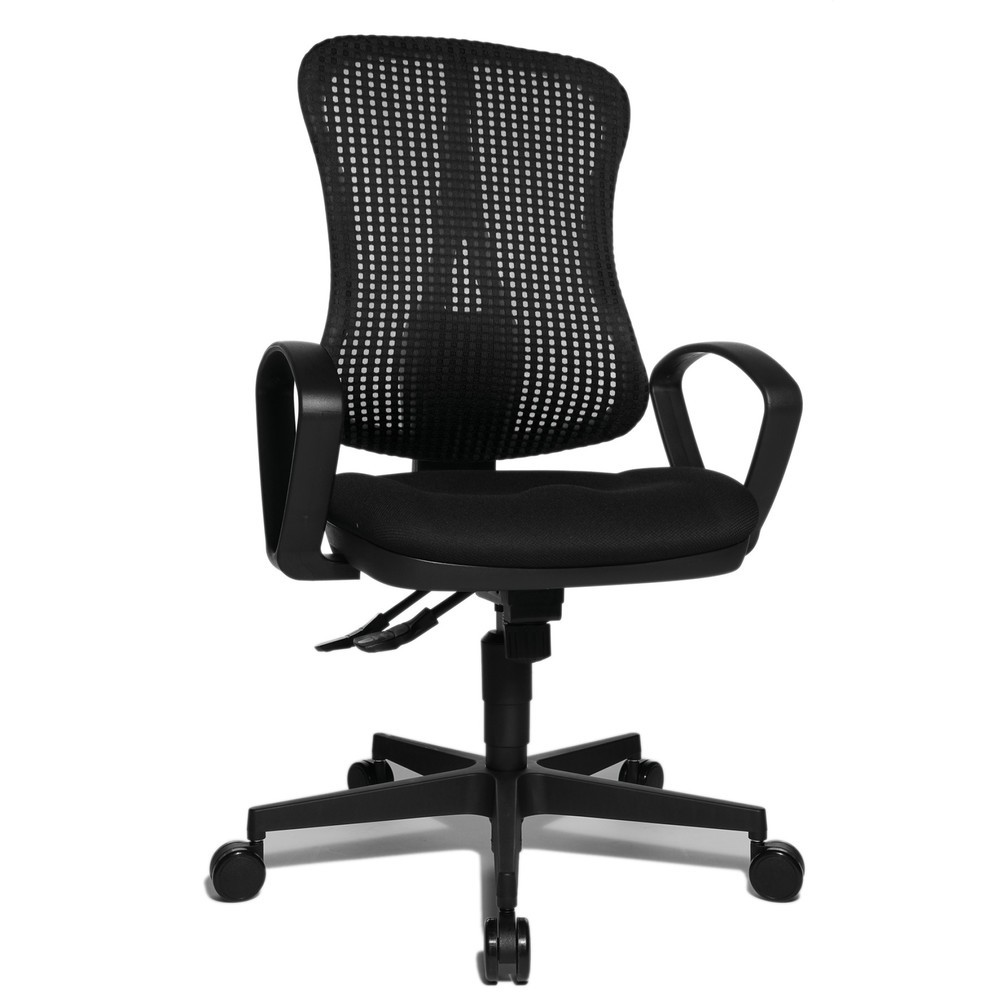 Numéro de l'image du produit 2: Chaise de bureau pivotante Topstar® Head Point SY, assise galbée, noir/noir