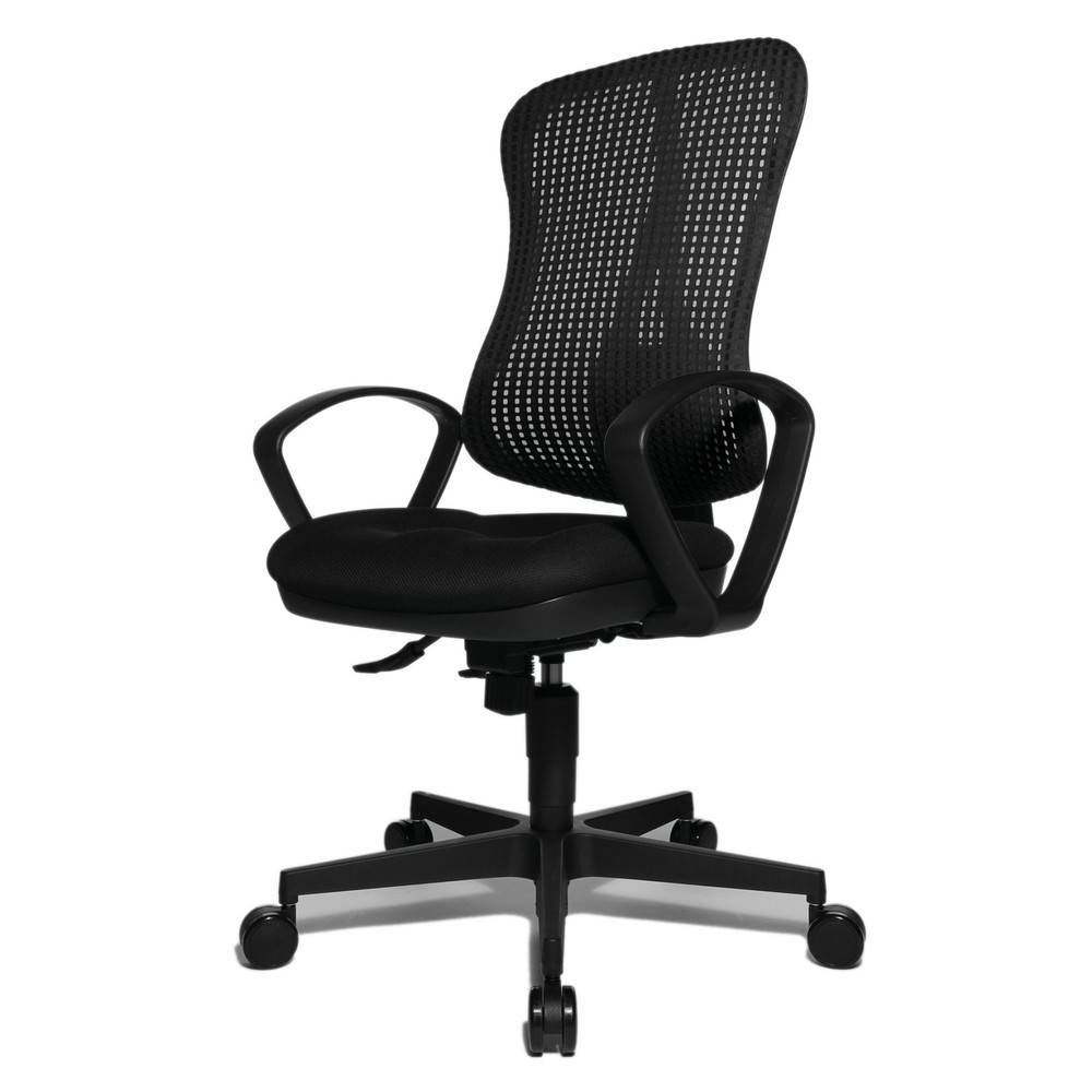 Numéro de l'image du produit 3: Chaise de bureau pivotante Topstar® Head Point SY, assise galbée, noir/noir