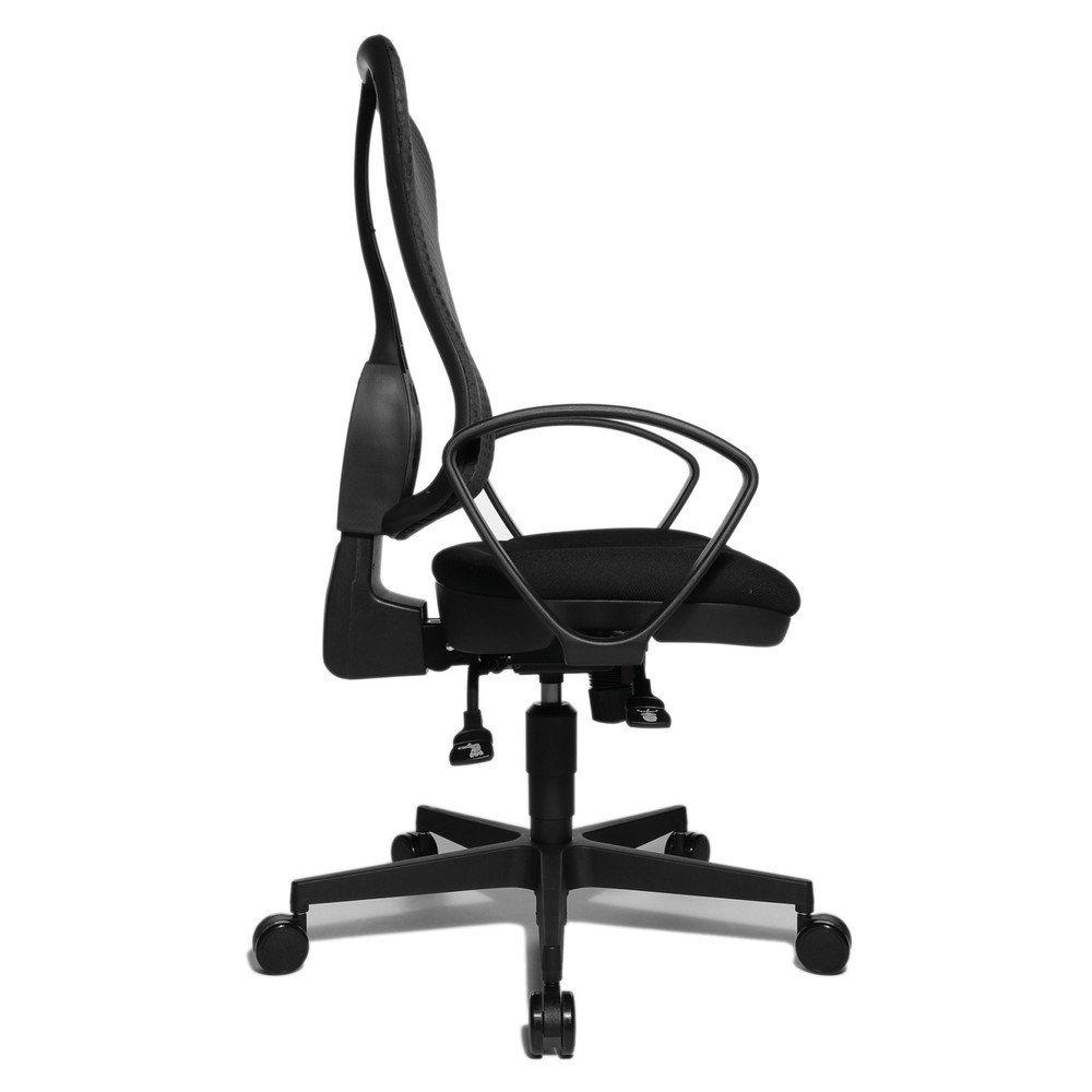 Numéro de l'image du produit 4: Chaise de bureau pivotante Topstar® Head Point SY, assise galbée, noir/noir