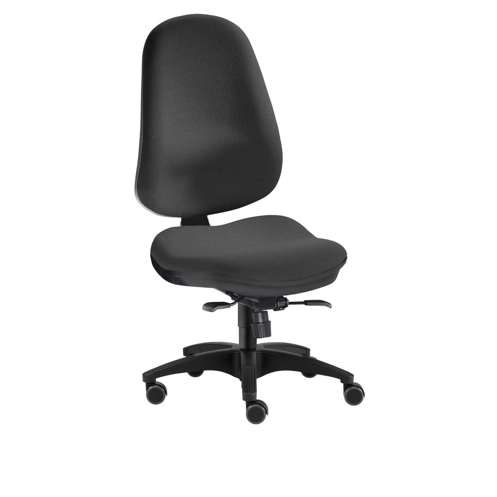 Illustration du produit: Chaise de bureau pivotante Medico, chaise ergonomique, bâti et rembourrage noirs