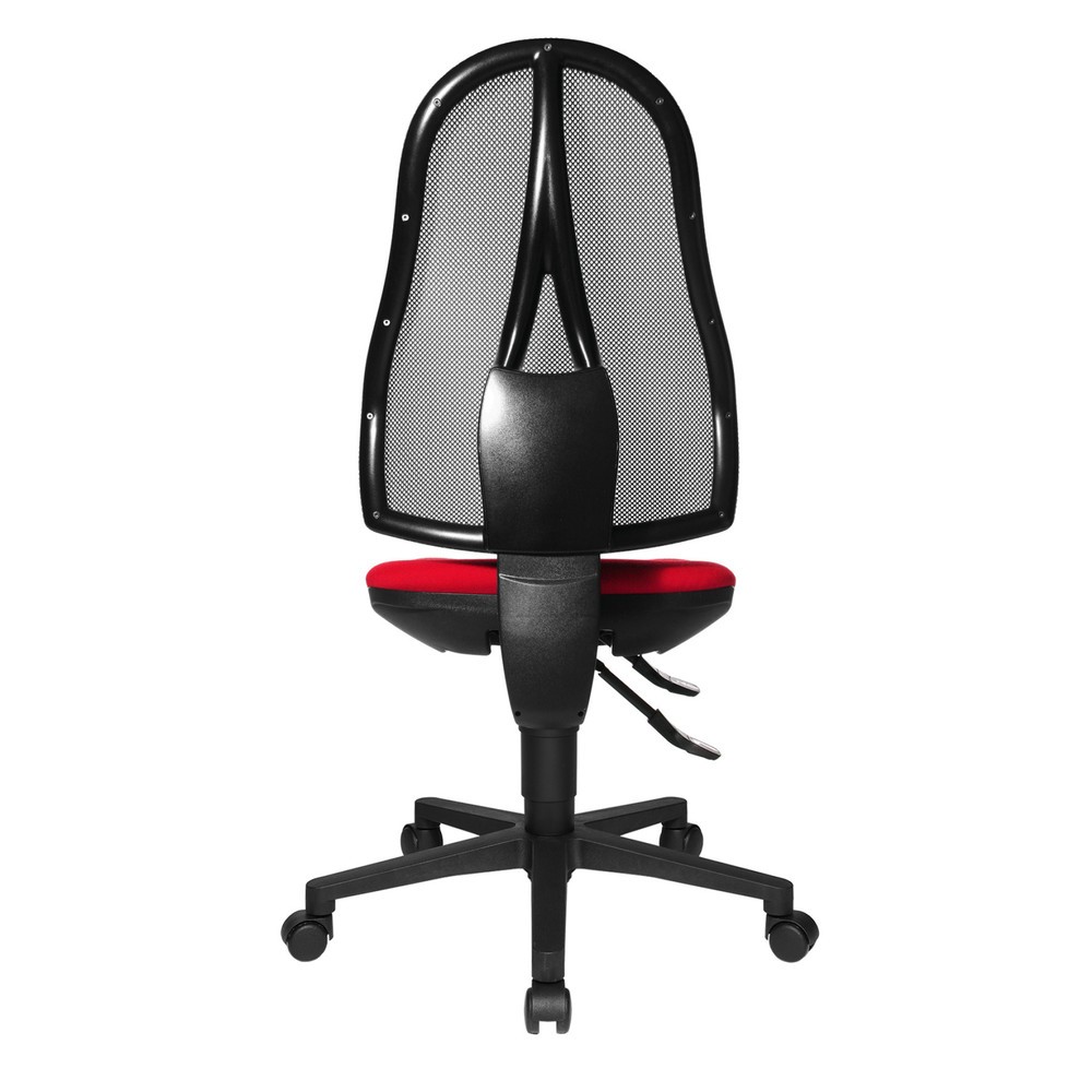 Numéro de l'image du produit 3: Chaise de bureau pivotante Topstar® Open Point Syncro, chaise ergonomique, dossier en mesh, rouge