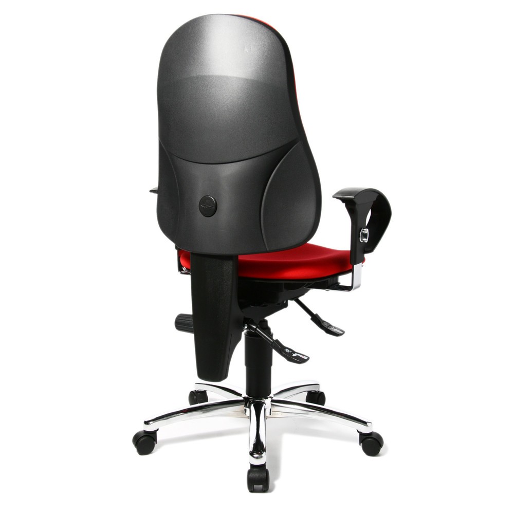 Numéro de l'image du produit 3: Chaise de bureau pivotante Topstar® Ortho 10, accoudoirs réglables en hauteur, rouge