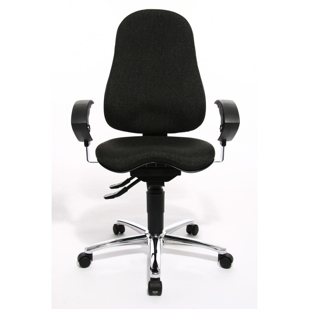 Illustration du produit: Chaise de bureau pivotante Topstar® Ortho 10, accoudoirs réglables en hauteur, anthracite
