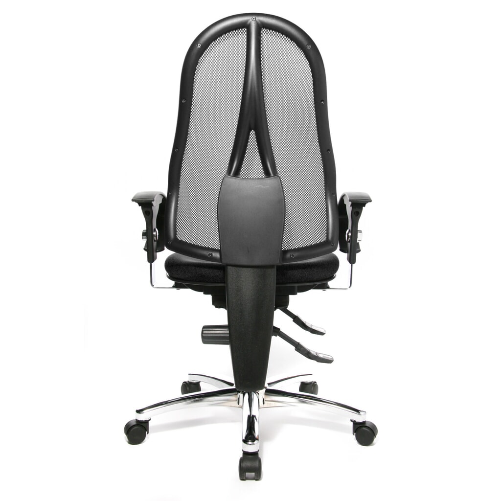N° de l'image du produit 4 : Chaise de bureau pivotante Topstar® Ortho 15, dossier en mesh, accoudoirs réglables en hauteur, anthracite