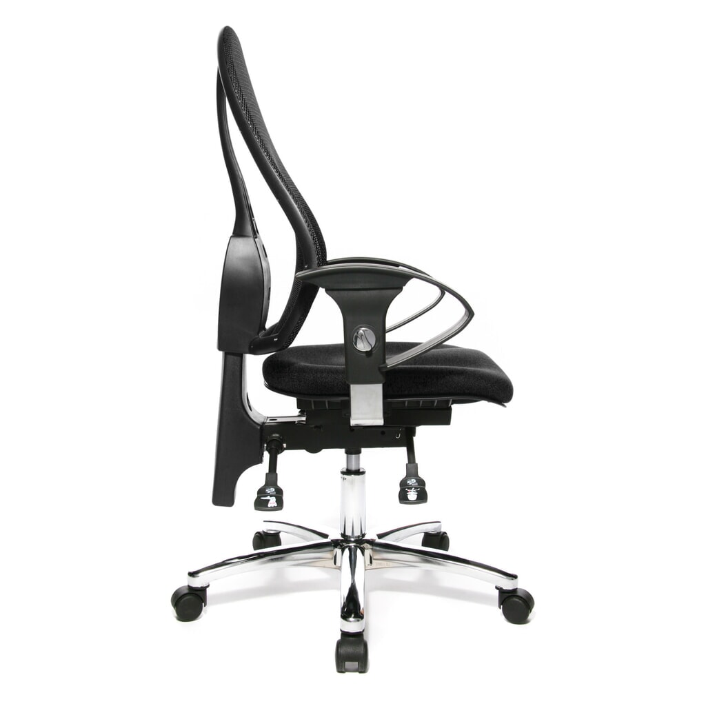 Chaise de bureau pivotante Topstar® Ortho 15, dossier en mesh, accoudoirs réglables en hauteur, anthracite N° de l'image du produit 5 : Chaise de bureau pivotante Topstar® Ortho 15, dossier en mesh, accoudoirs réglables en hauteur, anthracite