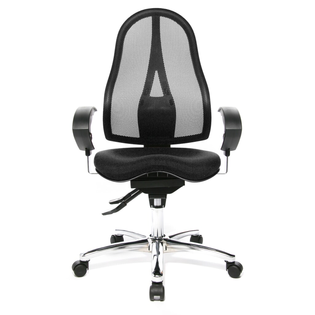 Chaise de bureau pivotante Topstar® Ortho 15, dossier en mesh, accoudoirs réglables en hauteur, anthracite Illustration du produit: Chaise de bureau pivotante Topstar® Ortho 15, dossier en mesh, accoudoirs réglables en hauteur, anthracite