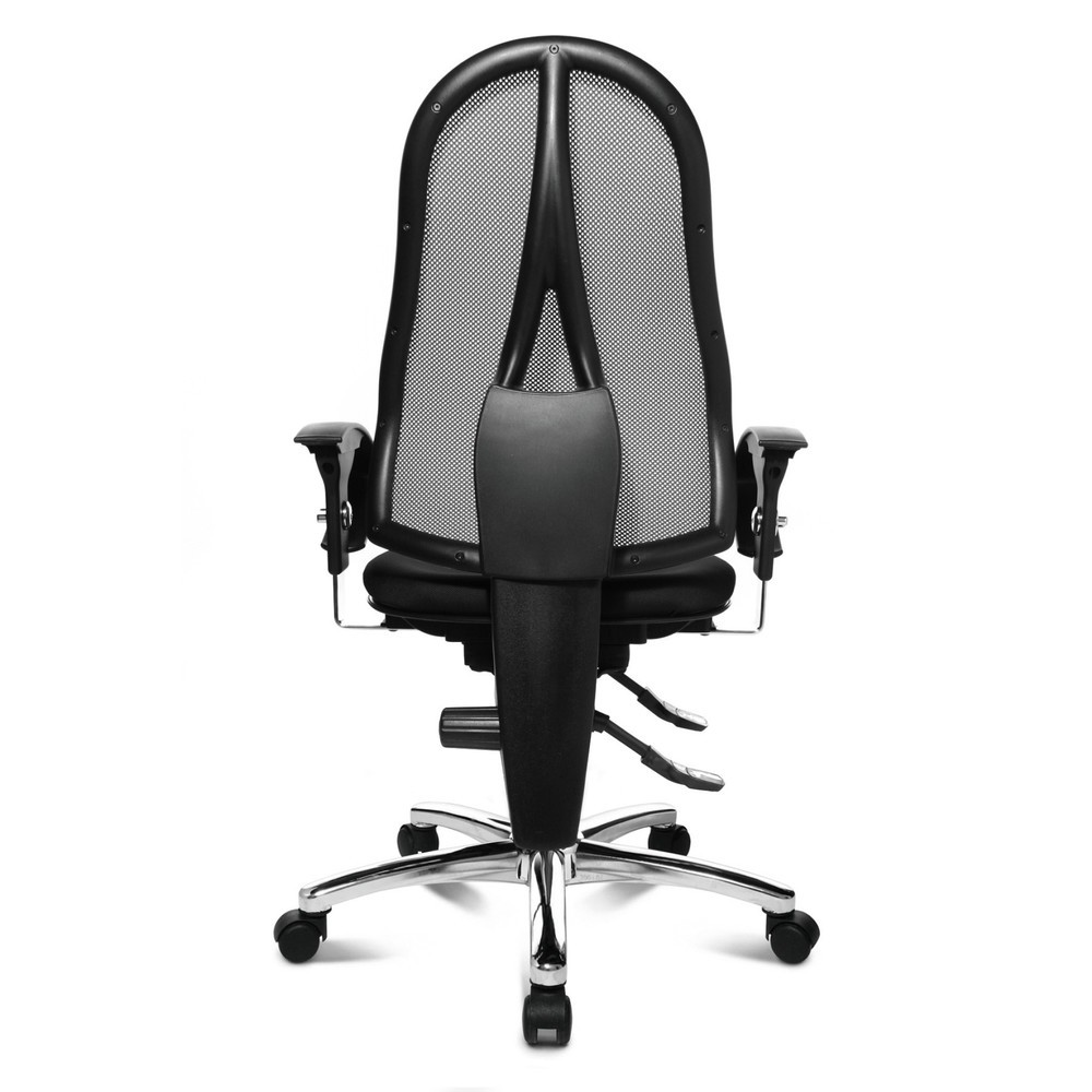 Numéro de l'image du produit 2: Chaise de bureau pivotante Topstar® Ortho 15, dossier en mesh, accoudoirs réglables en hauteur, noir