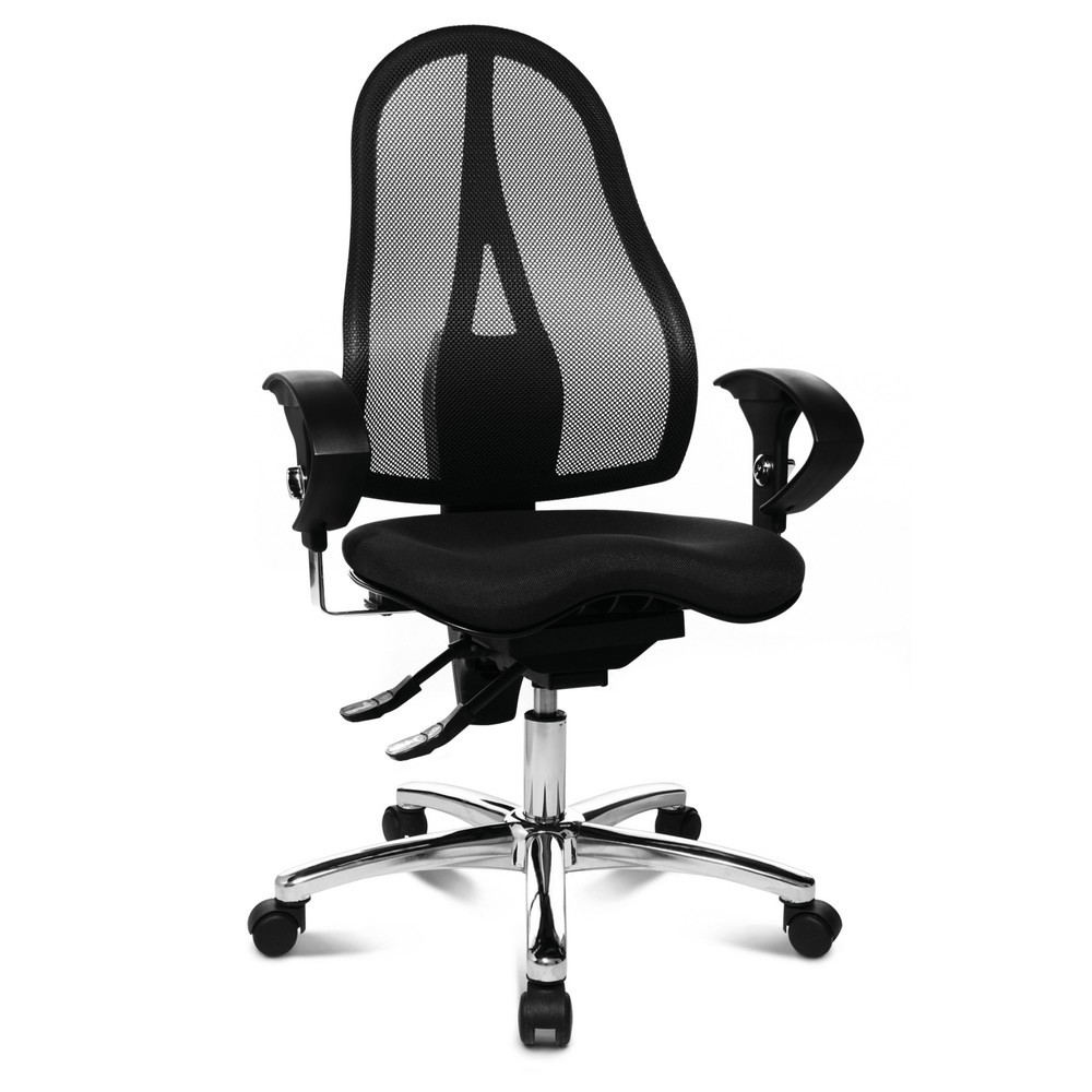 Numéro de l'image du produit 5: Chaise de bureau pivotante Topstar® Ortho 15, dossier en mesh, accoudoirs réglables en hauteur, noir