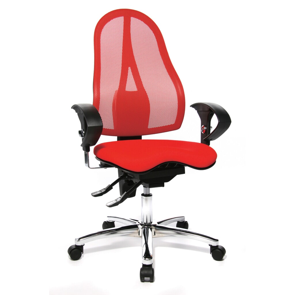 N° de l'image du produit 8 : Chaise de bureau pivotante Topstar® Ortho 15, dossier en mesh, accoudoirs réglables en hauteur, anthracite