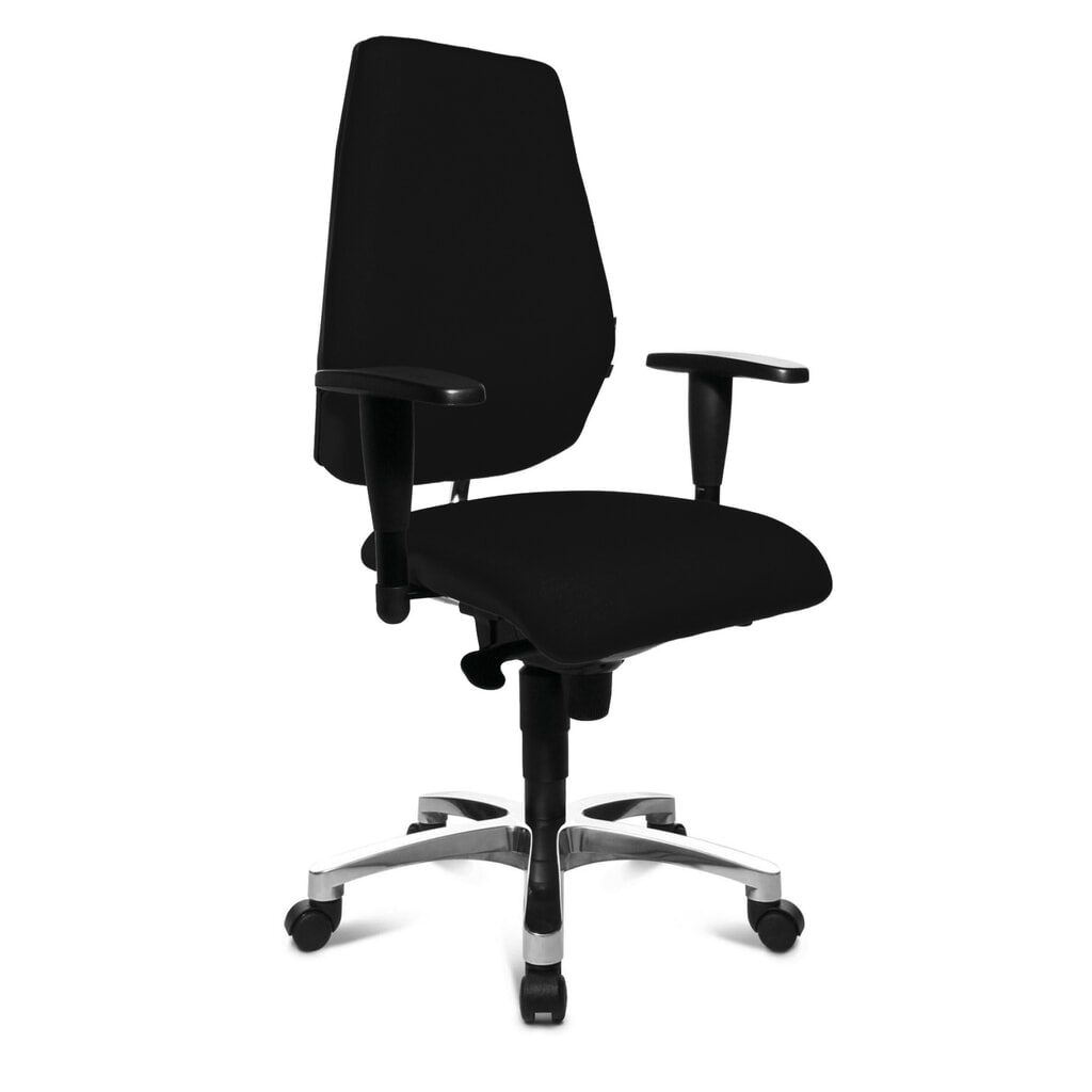 Chaise de bureau pivotante Topstar® Ortho 30, accoudoirs réglables en hauteur et en largeur, noire Illustration du produit: Chaise de bureau pivotante Topstar® Ortho 30, accoudoirs réglables en hauteur et en largeur, noire
