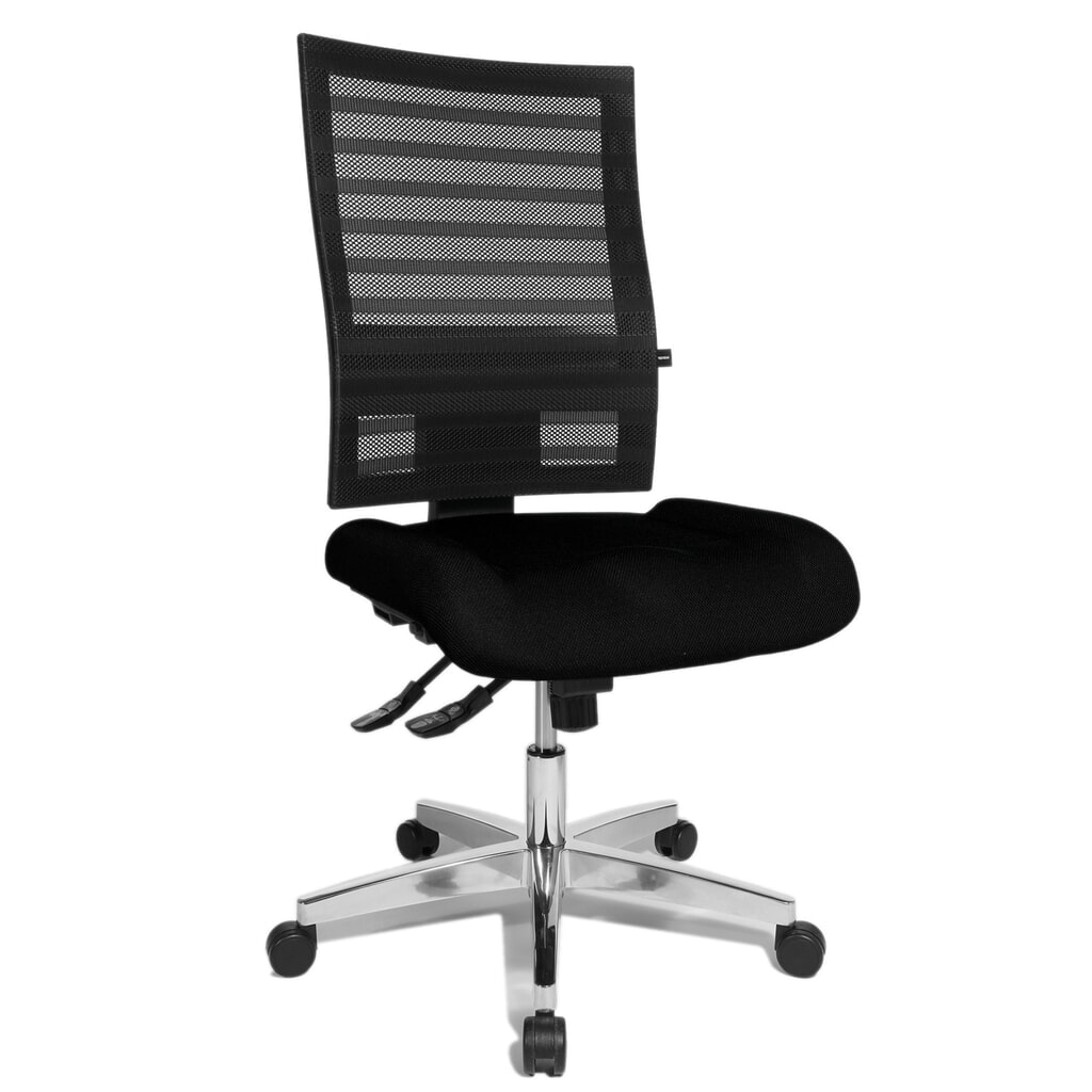 Chaise de bureau pivotante Topstar® P91-NET, dossier en mesh noir, siège noir N° de l'image du produit 2 : Chaise de bureau pivotante Topstar® P91-NET, dossier en mesh noir, siège noir