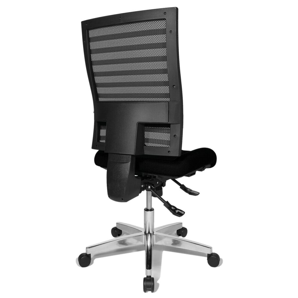 N° de l'image du produit 4 : Chaise de bureau pivotante Topstar® P91-NET, dossier en mesh noir, siège noir