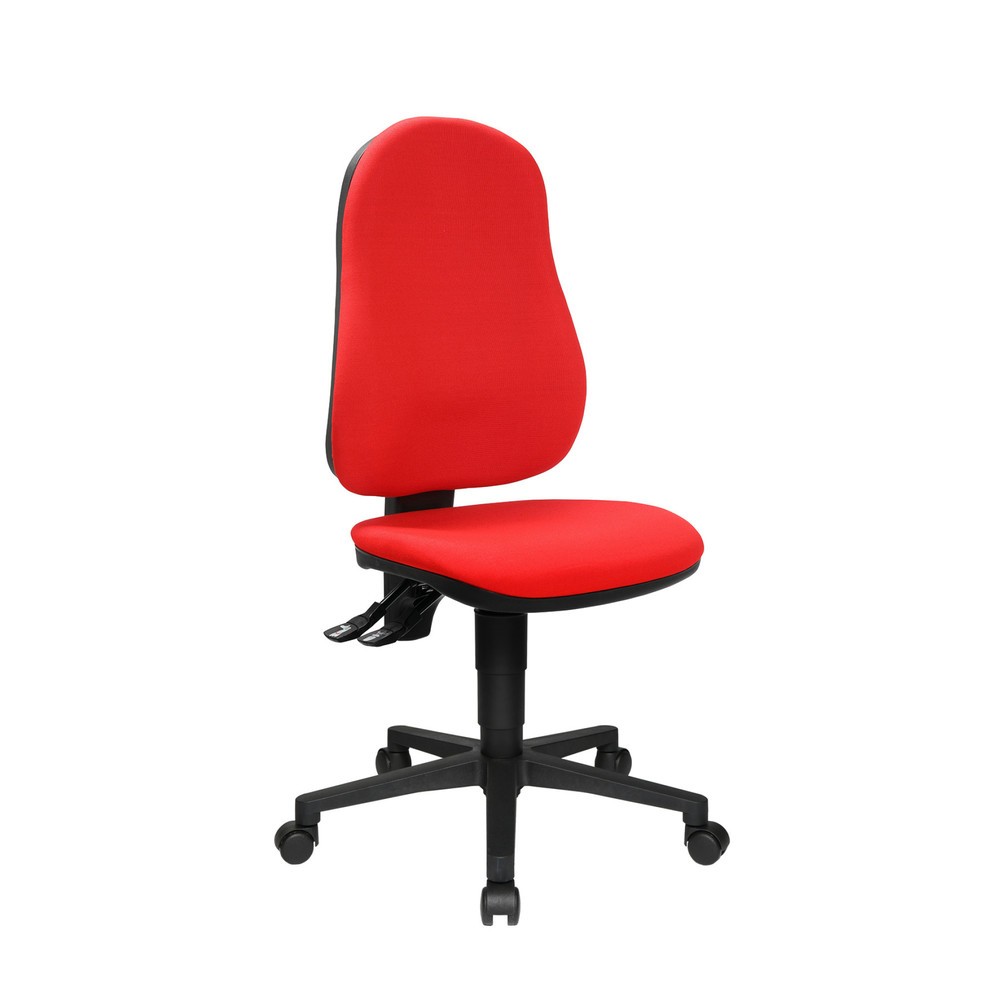 Numéro de l'image du produit 2: Chaise de bureau pivotante Topstar® Point 60, assise galbée, rouge