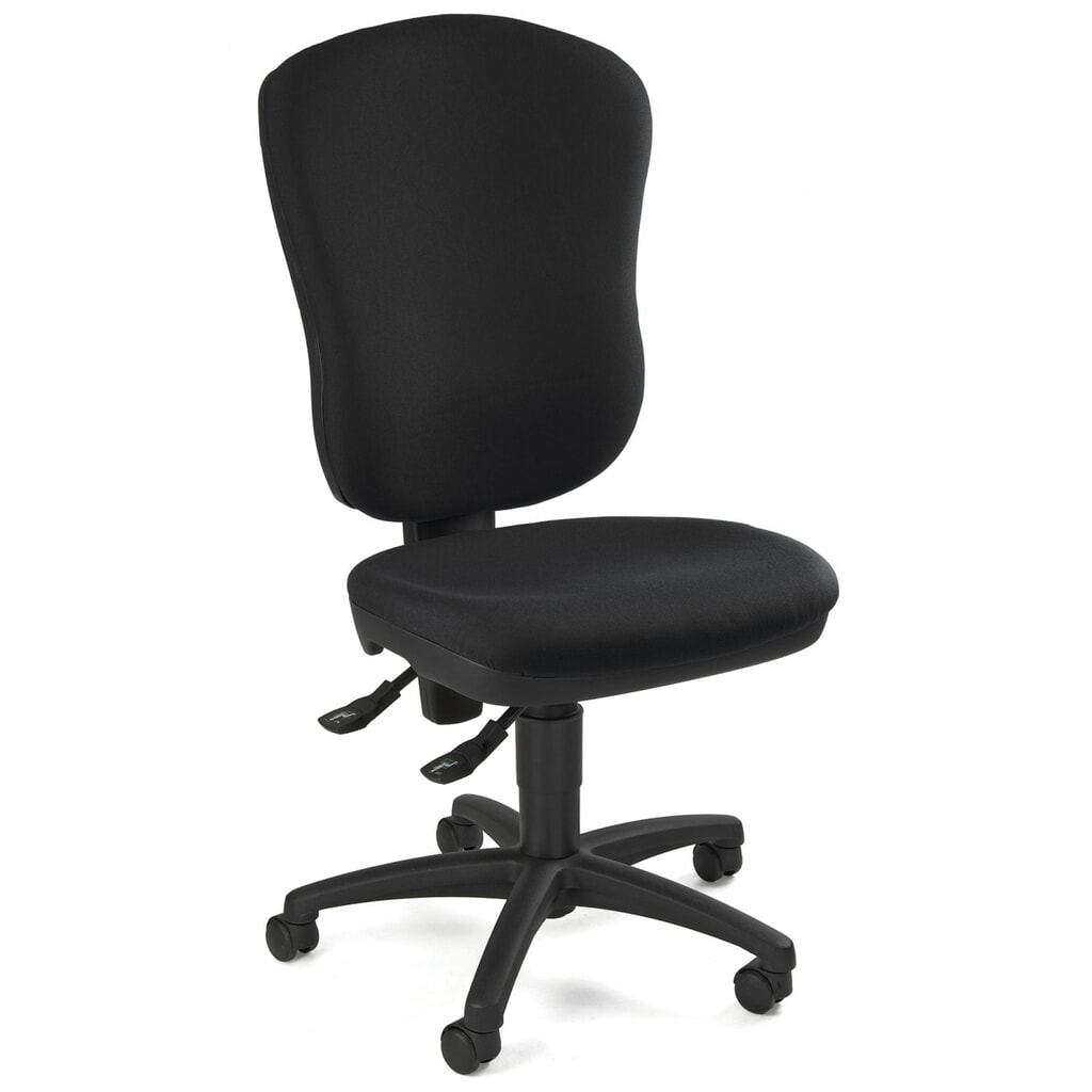 Illustration du produit: Chaise de bureau pivotante Topstar® Point 80, grand dossier, assise galbée, noir
